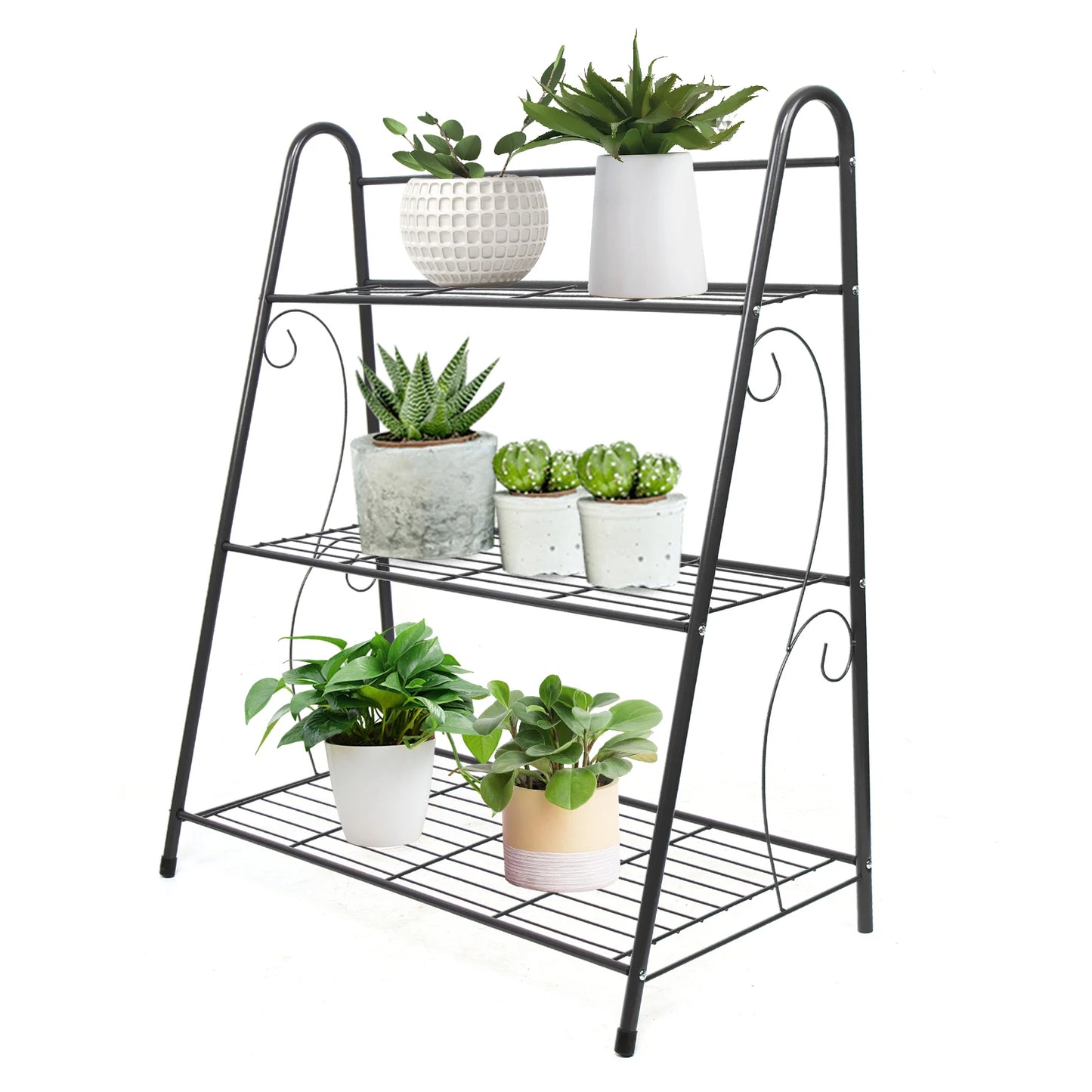 VersaFlora™ 3-Tier Metal Plant Stand and Storage Rack