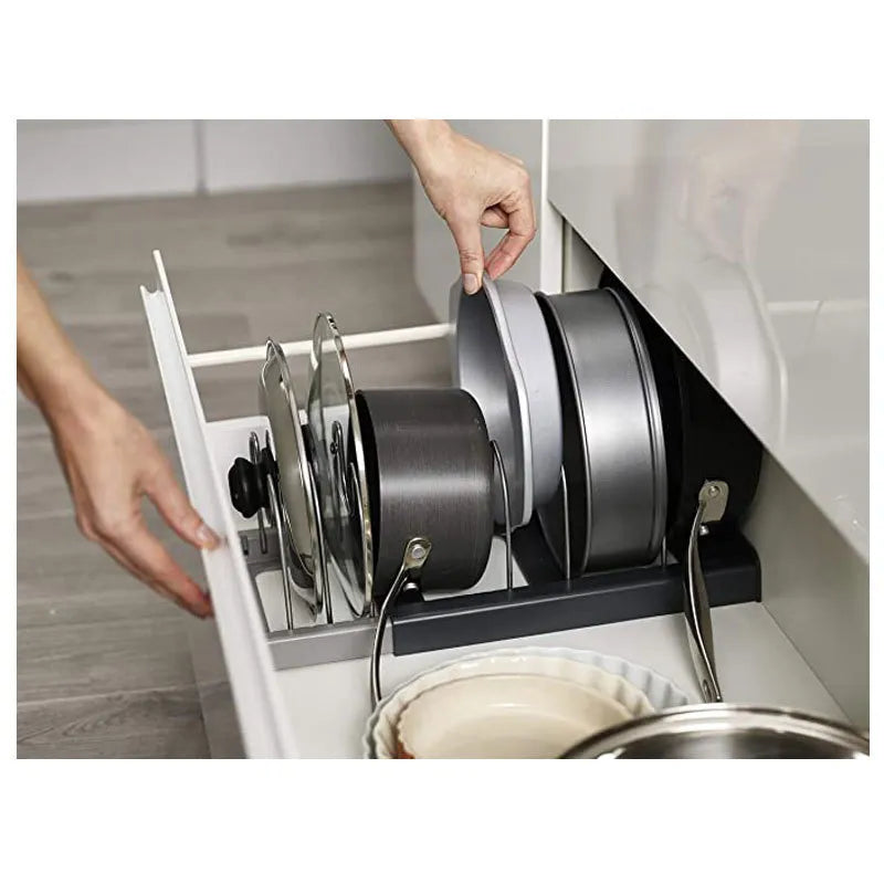 SpaceSaver™ Expandable Stainless Steel Cookware Organizer