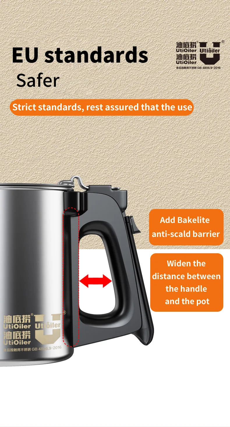 Kitchen items Oil Pot Non-hanging Oil Heat-resistant Multi-functional No-wash1.5L