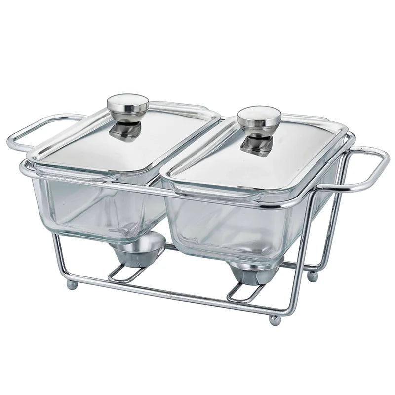 Luxury silvery food warm serving dish 3.6l chafing dish for party wedding hotel