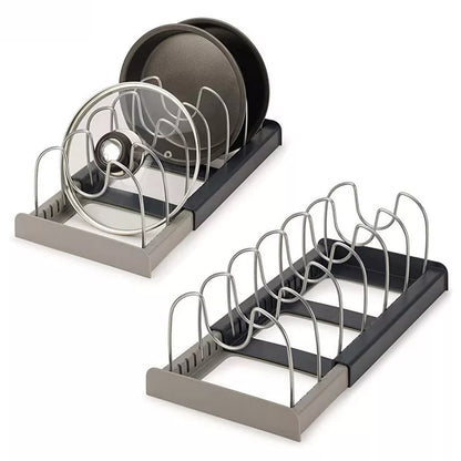 SpaceSaver™ Expandable Stainless Steel Cookware Organizer