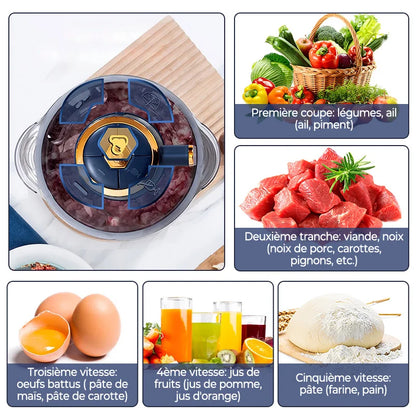Electric Meat Grinders 5L Food Crusher 6S Stainless Steel