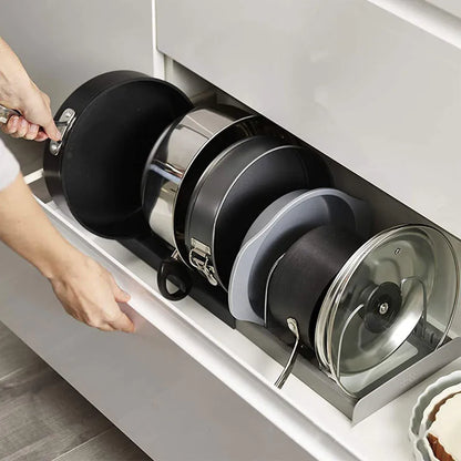 SpaceSaver™ Expandable Stainless Steel Cookware Organizer
