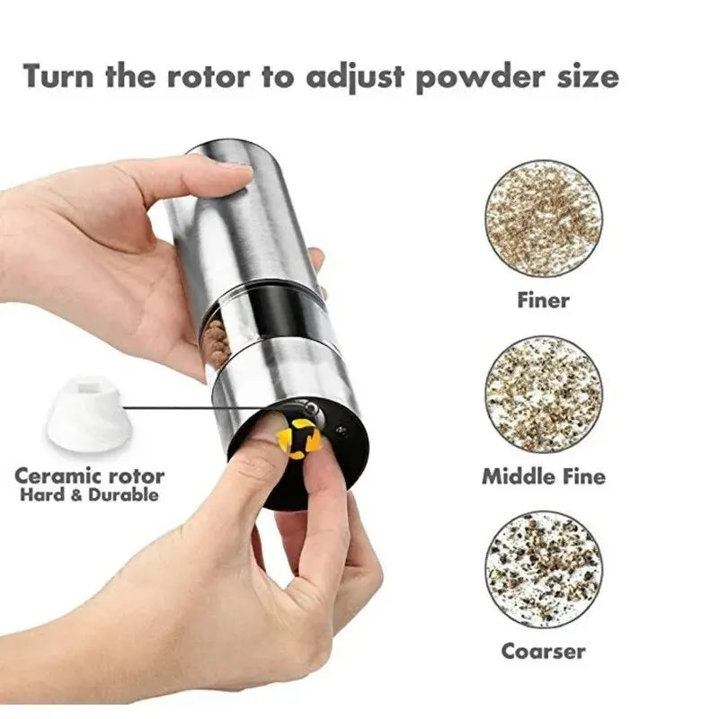 ProGrind™ Stainless Steel Electric Seasoning Grinder